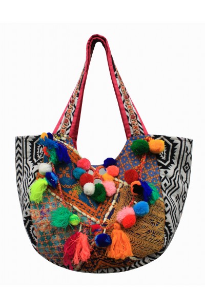 Bright tassel work bag